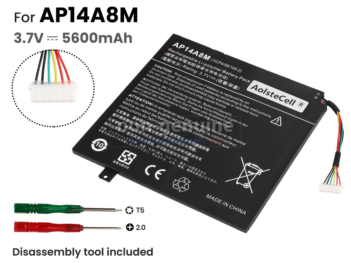 Acer Iconia Tab 10 A3 A30 Replacement Laptop Battery 2 Cells 5910mah 3 8v