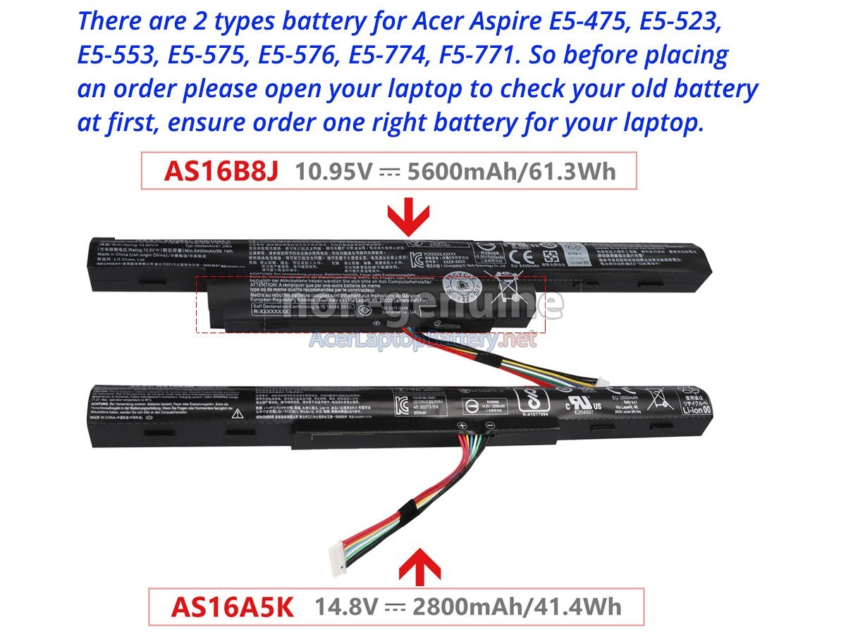 Acer Aspire E5-553G-T5PB battery
